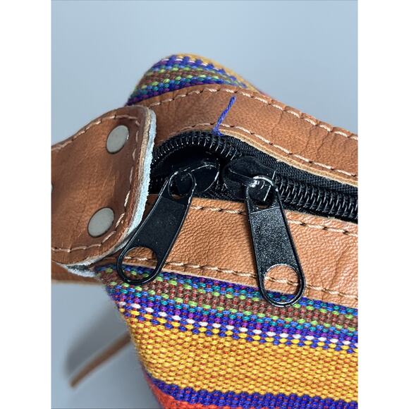 Weekend Traveler Bag Large Crossbody Southwestern Boho Colorful Made Guatemala - Picture 9 of 14